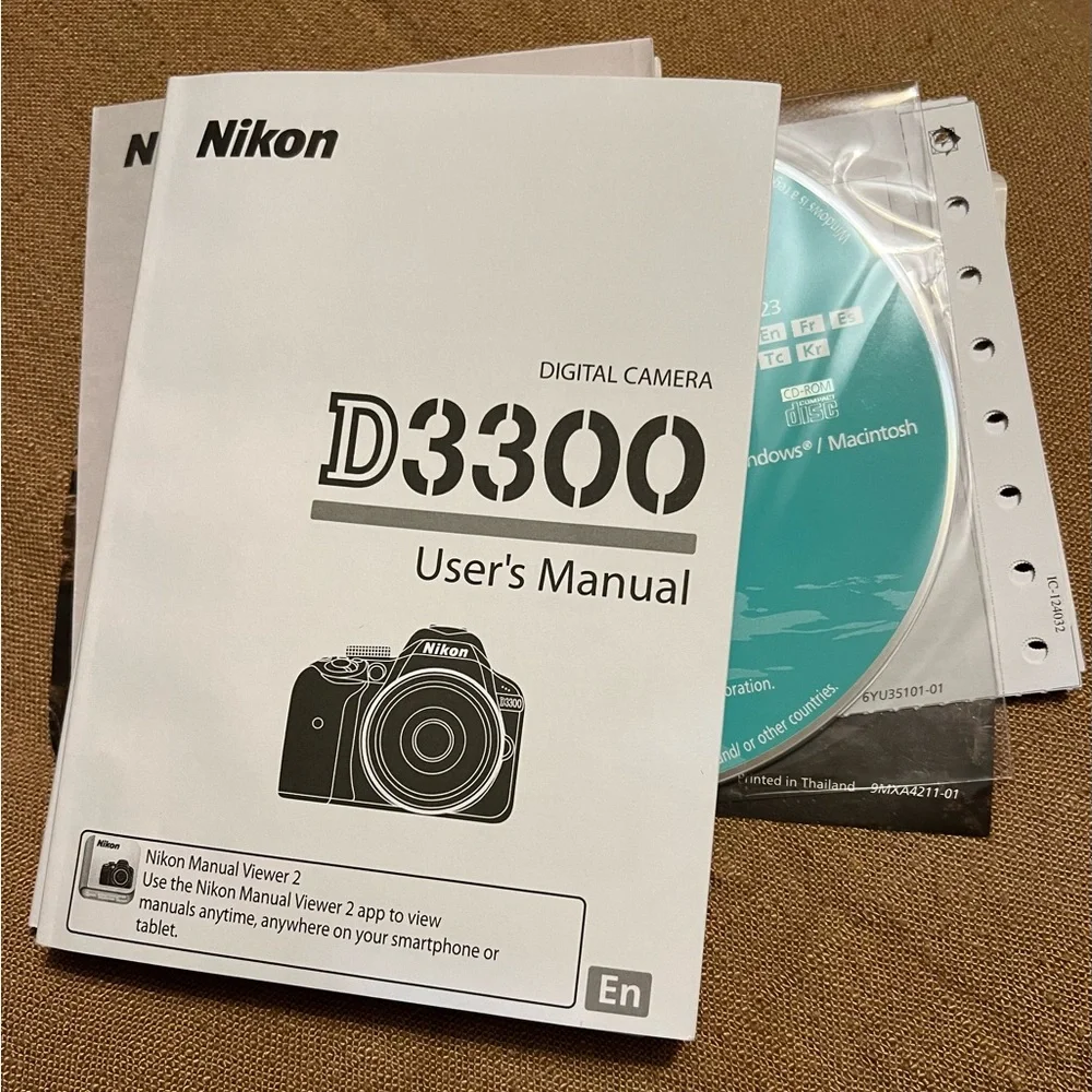Nikon D3300 w/ 18-55mm & 55-200mm Lenses - Black